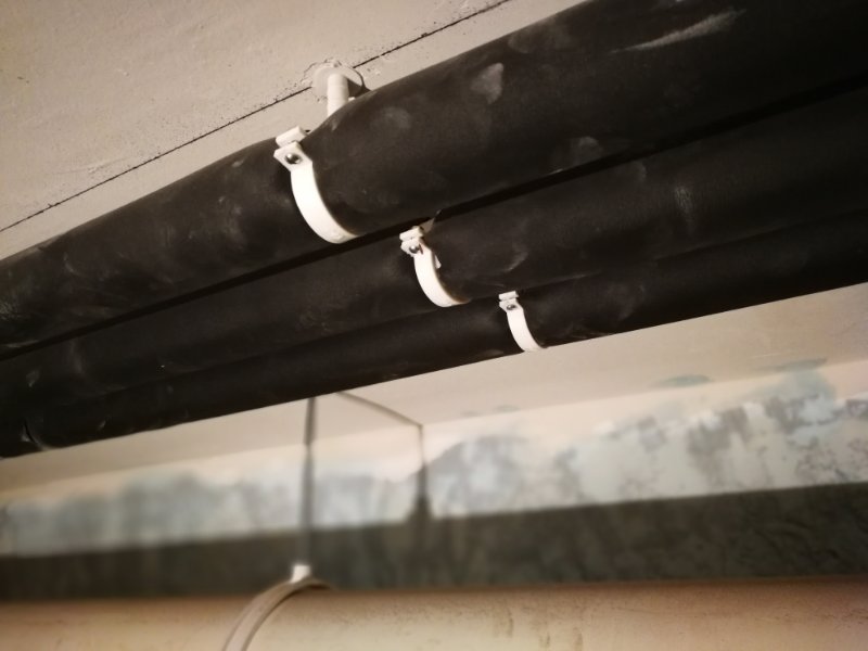 天逸海灣別墅地源熱泵管道施工墨線(xiàn)處理