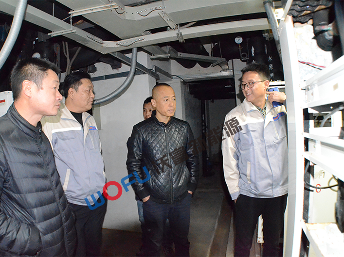 客戶參觀地源熱泵現場